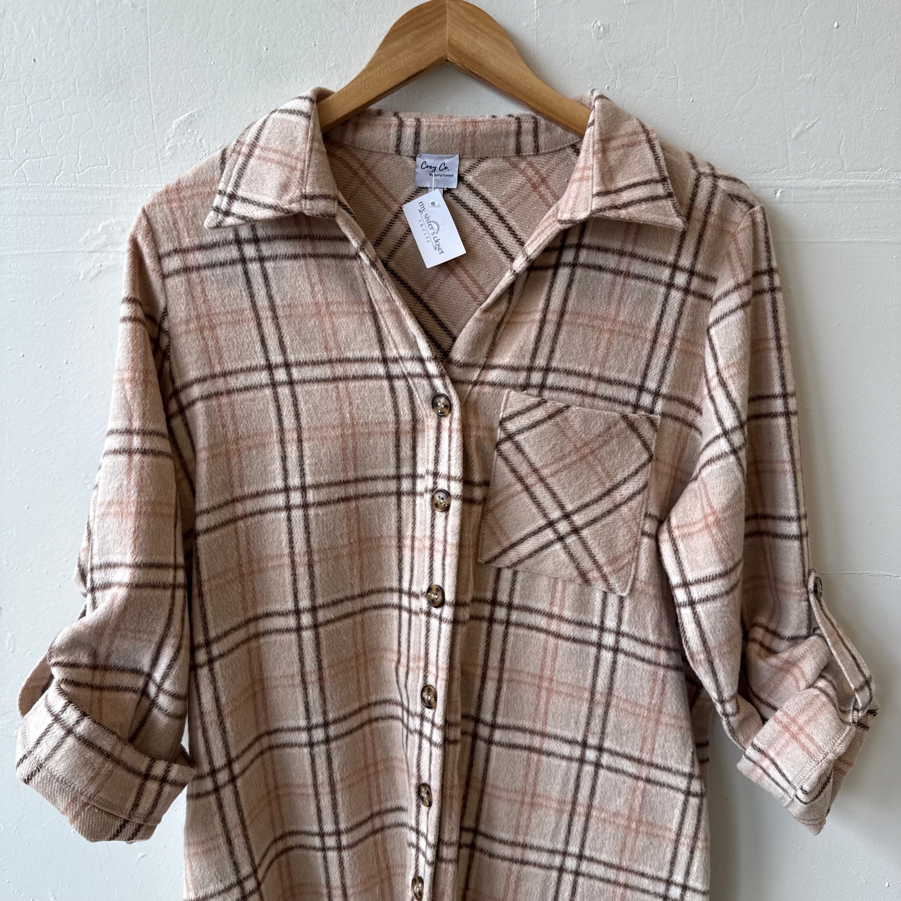 SIZE M | Long Cream Shacket