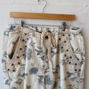SIZE L | Floral Wide Leg Jeans