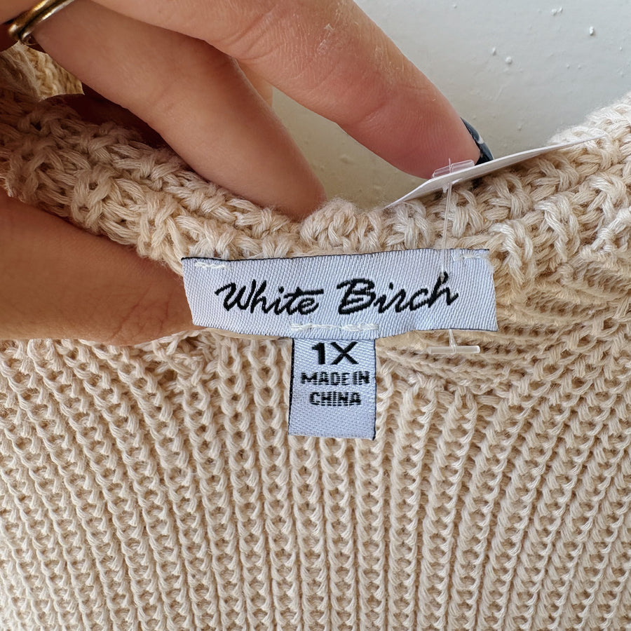 Size XL | Cream Hooded Vest