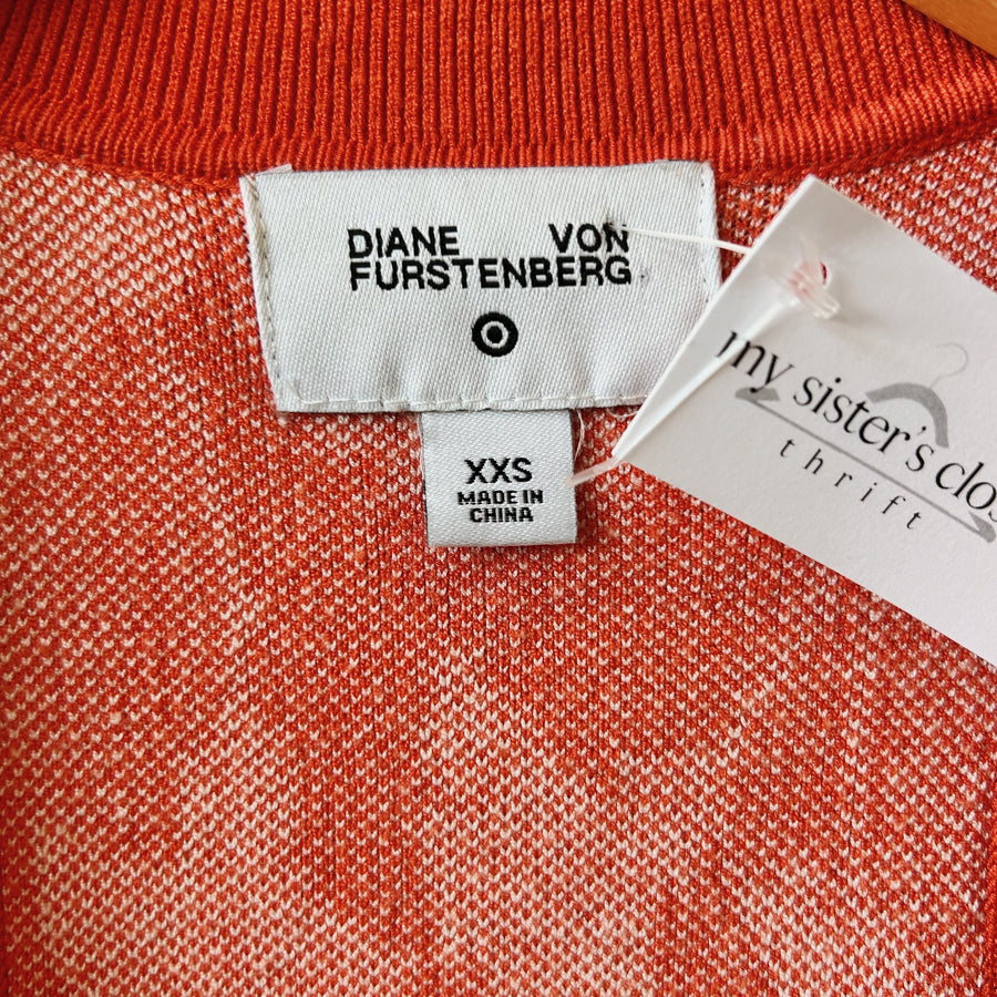 SIZE XXS | Red and White Cardigan
