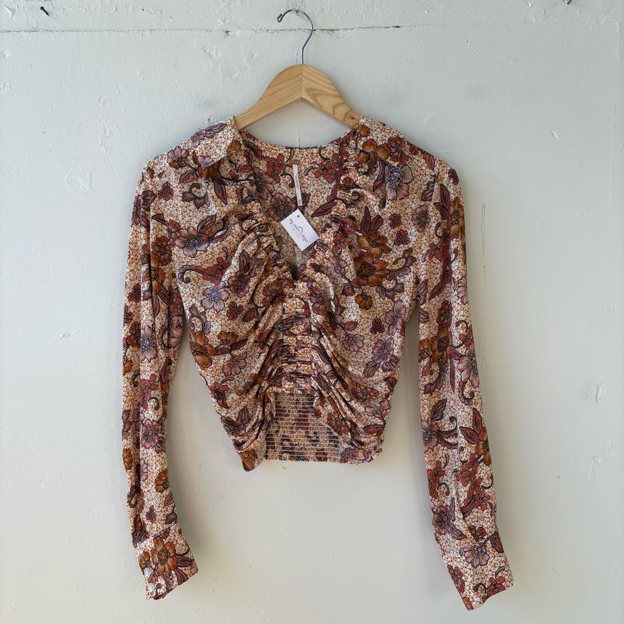 SIZE XS | Free People Floral Top