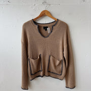 SIZE S | Brown Pocket Sweater