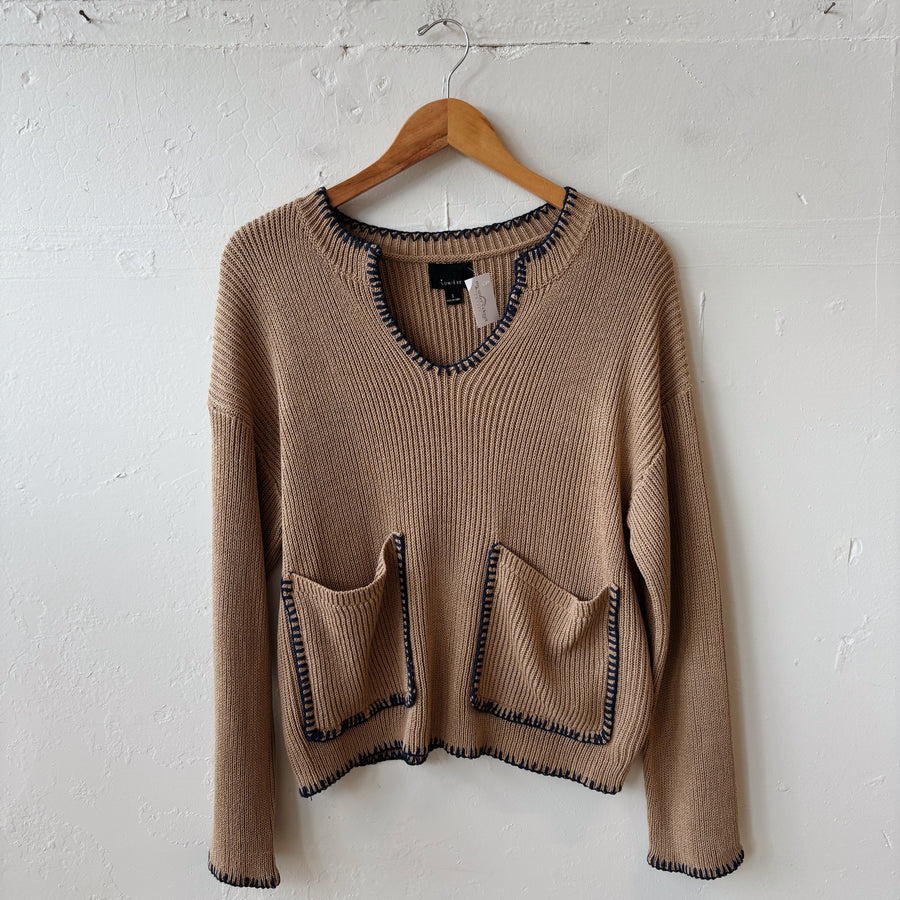 SIZE S | Brown Pocket Sweater