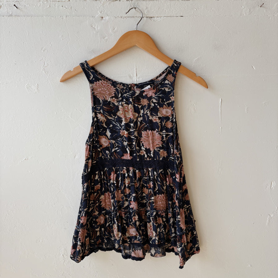 SIZE S | AE Blue Floral Tank Top