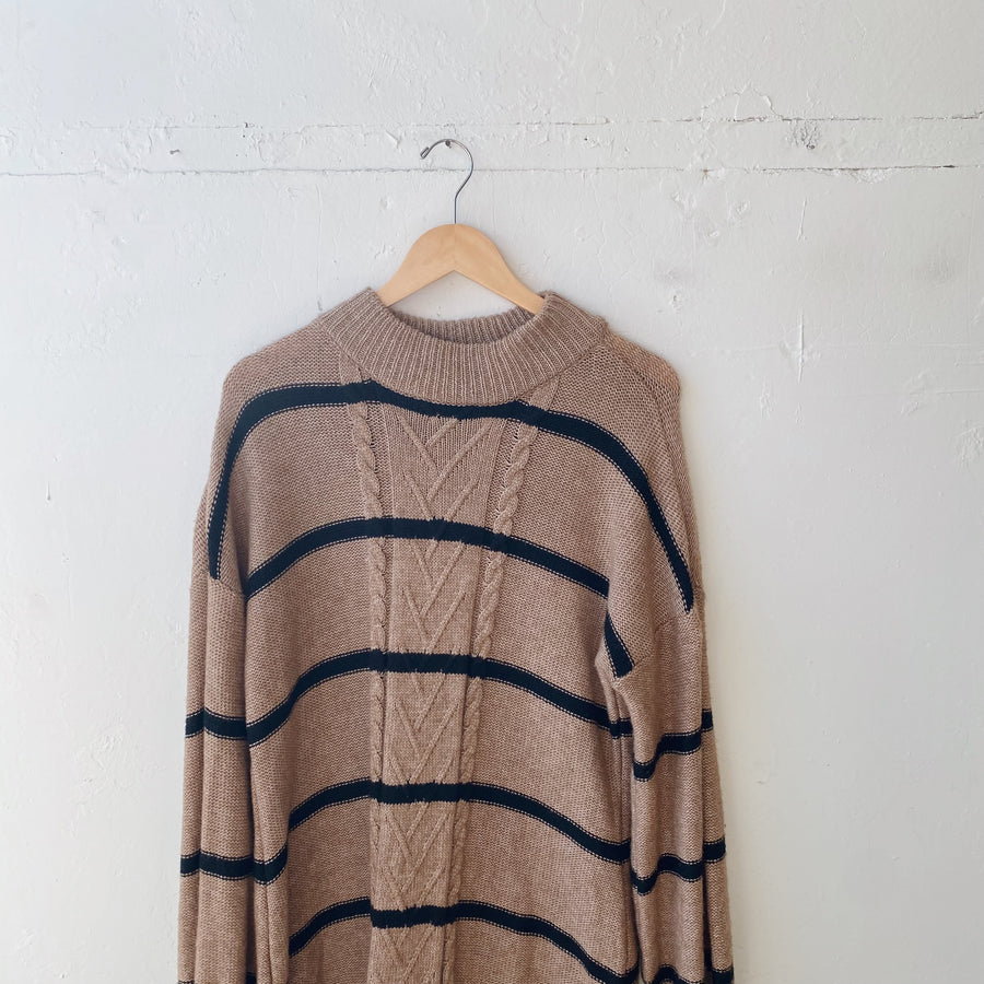 SIZE XL | Striped Sweater Dress