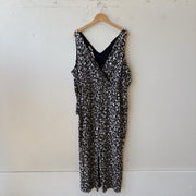 SIZE 3X | Navy Floral Jumpsuit