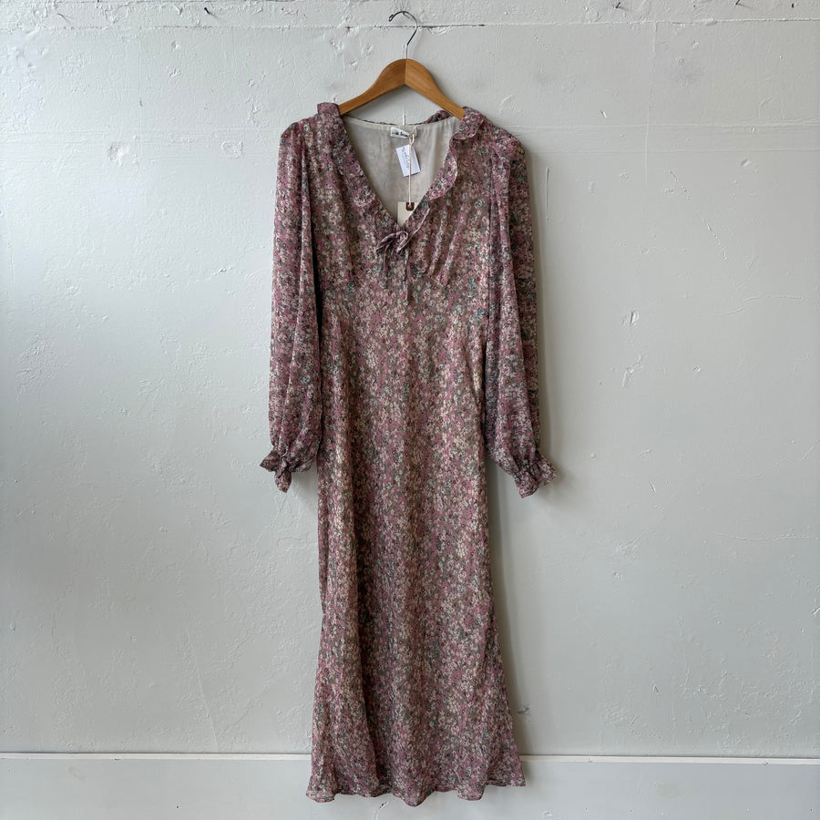 SIZE L | Pink Floral Dress