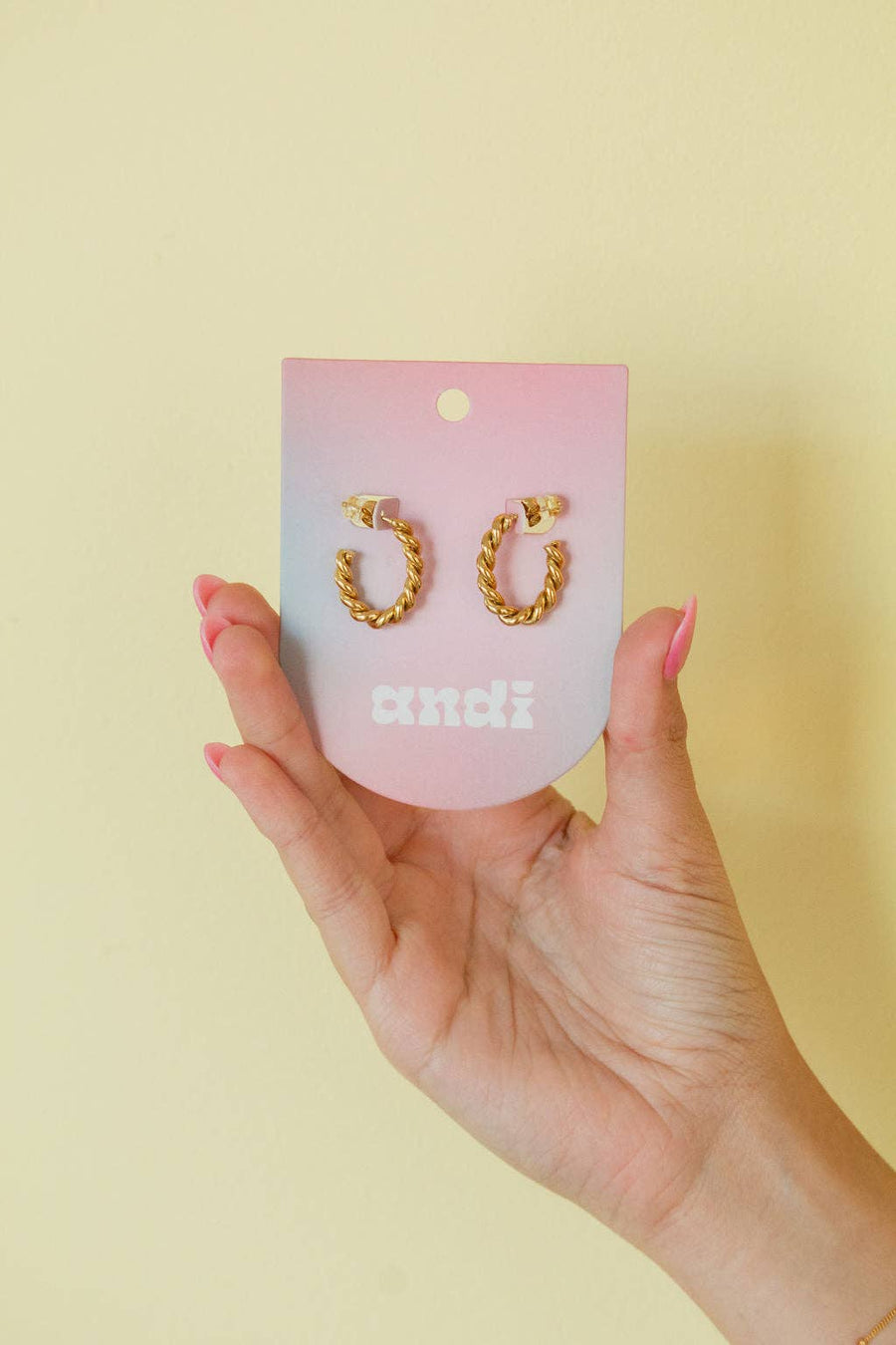 Twisted Stud Hoops