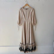SIZE XS | Cream Patterned Dress