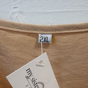 SIZE 2XL | Tan Tiered Dress