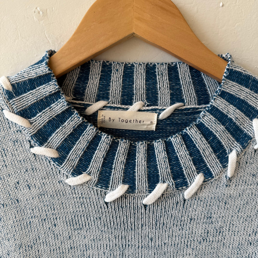 SIZE M | Blue Detailed Sweater
