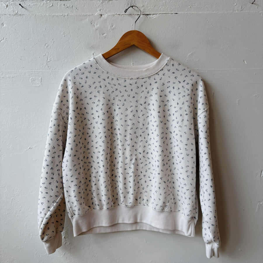 SIZE XS | Blue Floral Crewneck