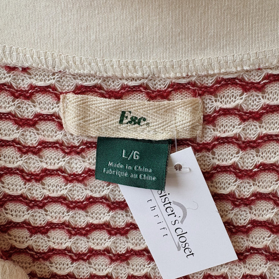 SIZE L | Red Striped Button Up