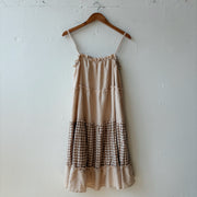 SIZE M | Neutral Gingham Dress