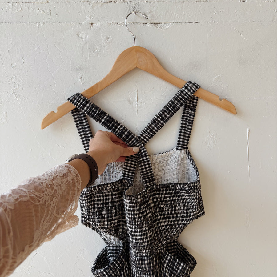 Size S | AE Gingham Crossback Dress