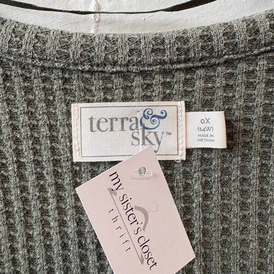 SIZE XL | Green Textured Dress