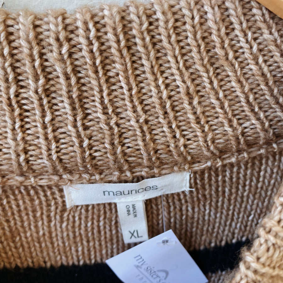 SIZE XL | Striped Sweater Dress
