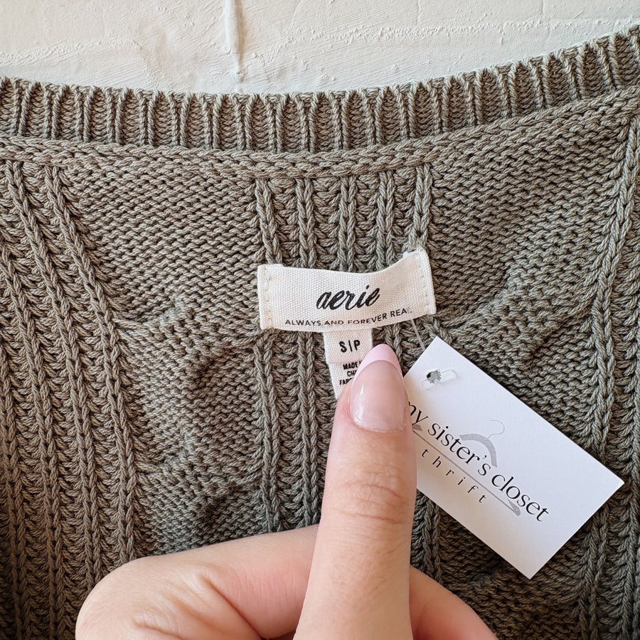 SIZE S | Green Knit Sweater