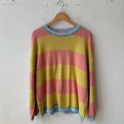SIZE XL | Pink Striped Sweater