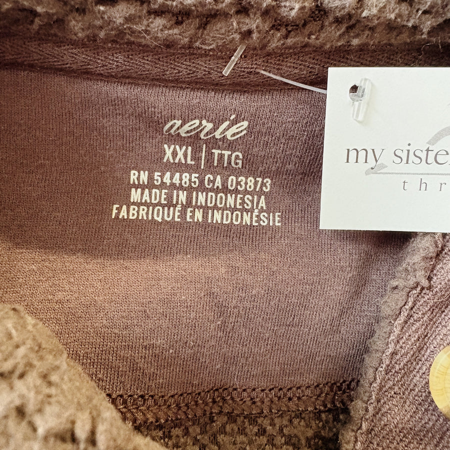 SIZE XXL | Aerie Black Sherpa