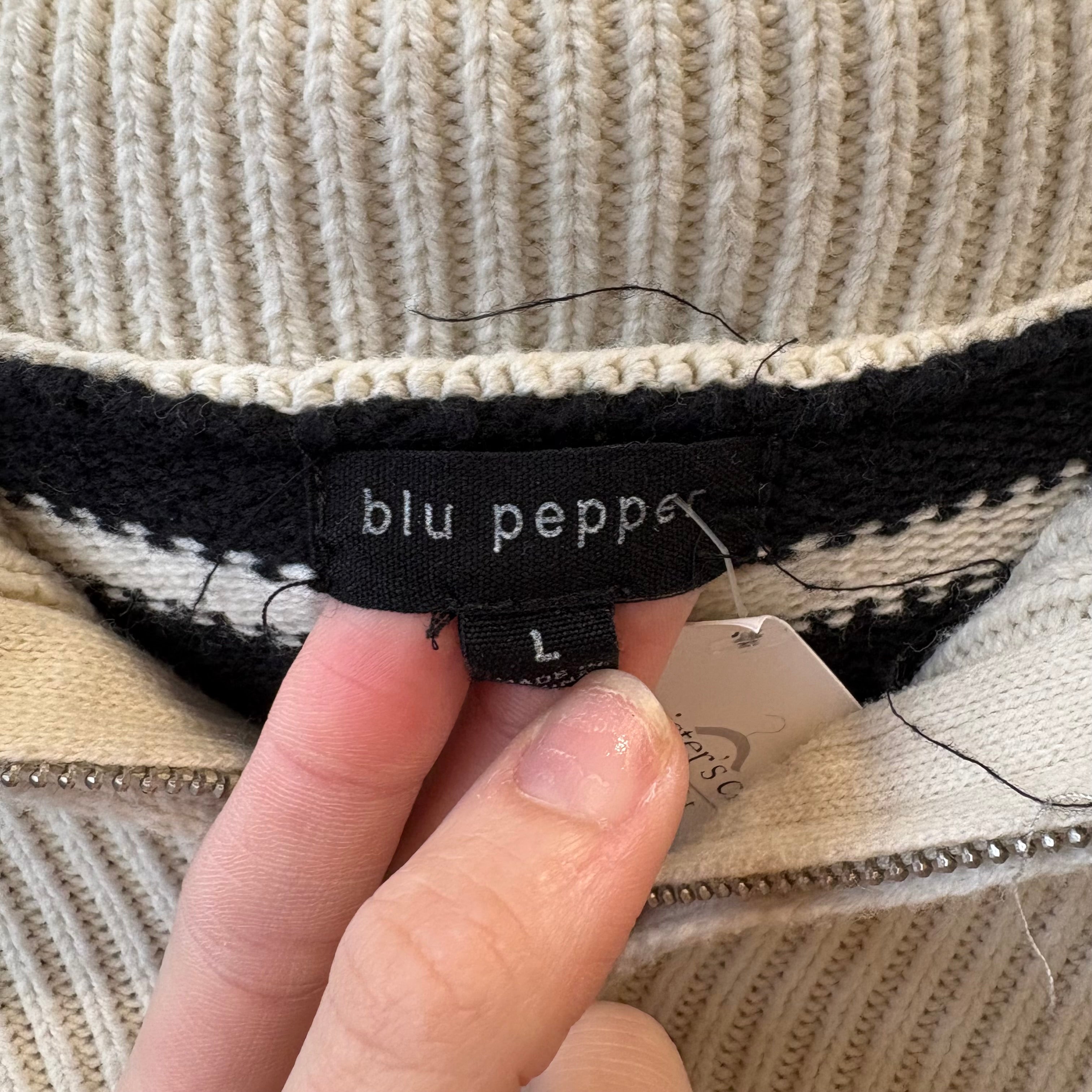 SIZE L | Striped Quarter Zip