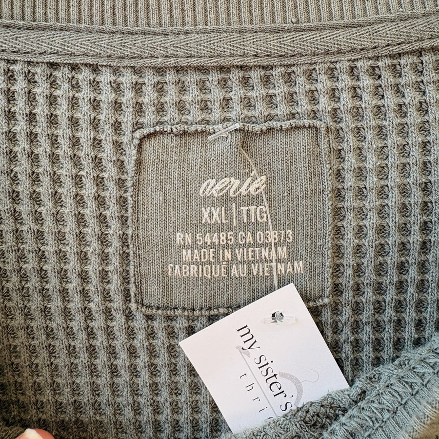 SIZE XXL | Aerie Green Crewneck