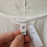SIZE XXL | White Eyelet Top