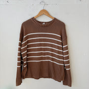 SIZE XS | Brown Striped Sweater