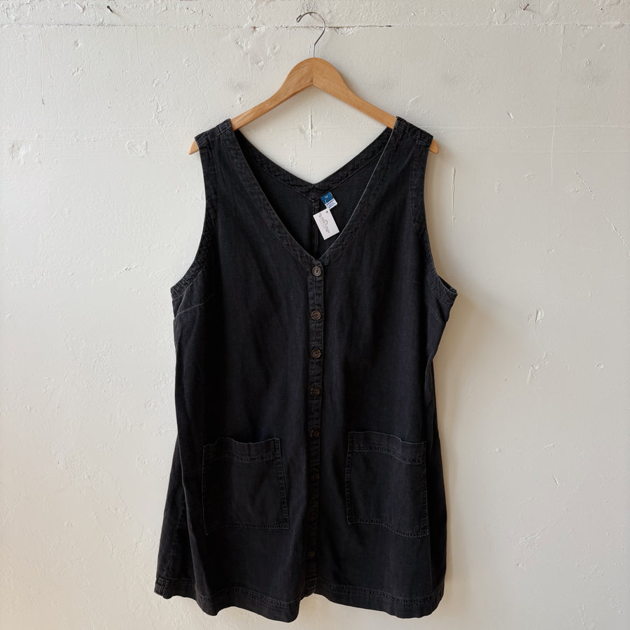 SIZE 2X | Black Denim Dress