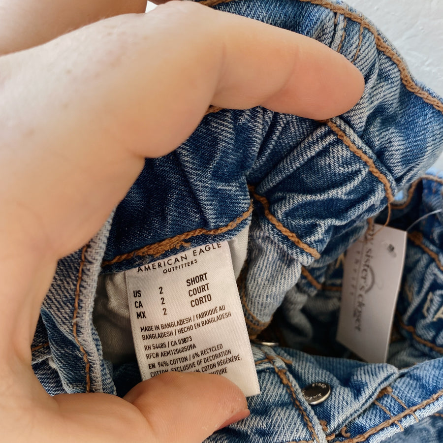 SIZE 2 | AE short Paper-bag Jeans