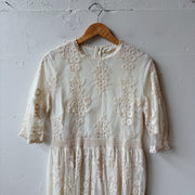 SIZE L | Neutral Lace Dress