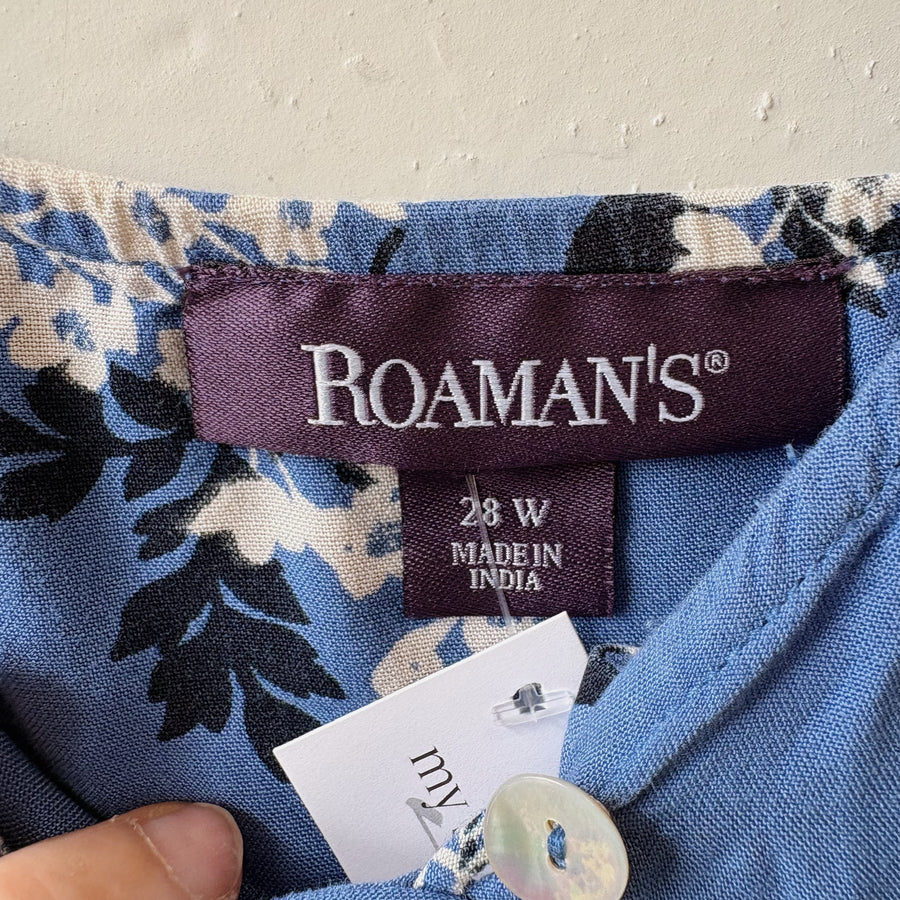 SIZE 28 | Blue Floral Dress