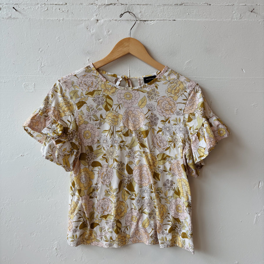 SIZE S | Yellow Floral Top