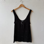SIZE M | Black Crochet Tank Top