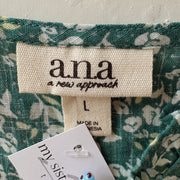 SIZE L | Green Floral Tank Top