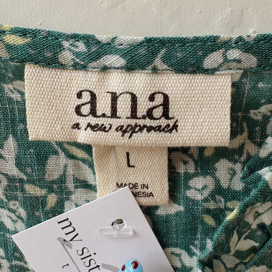 SIZE L | Green Floral Tank Top