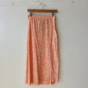 SIZE 4 | Orange Floral Skirt