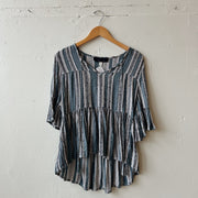 SIZE M | Blue Striped Top