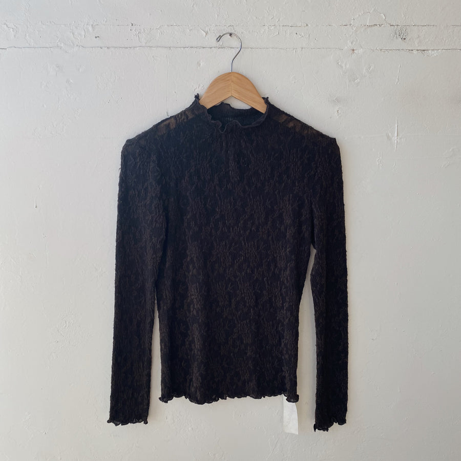 SIZE M | Brown Lace Top