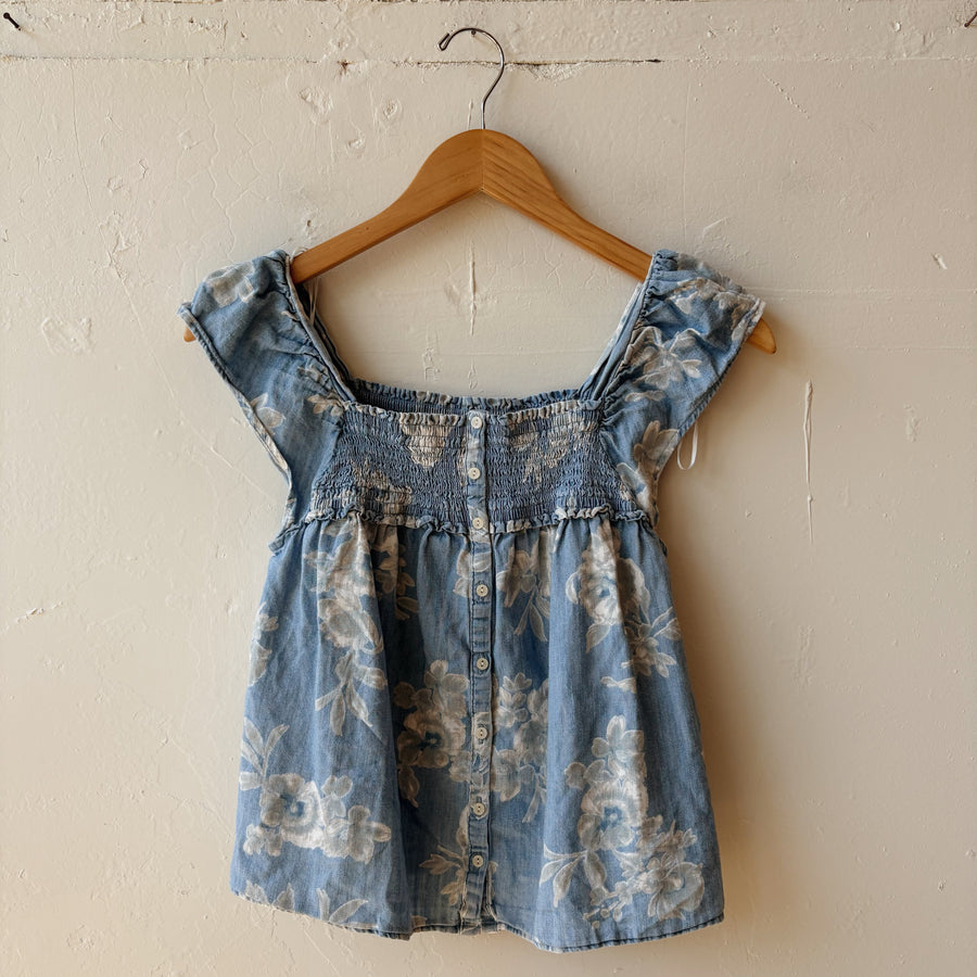 SIZE XS | Blue Floral Tank Top