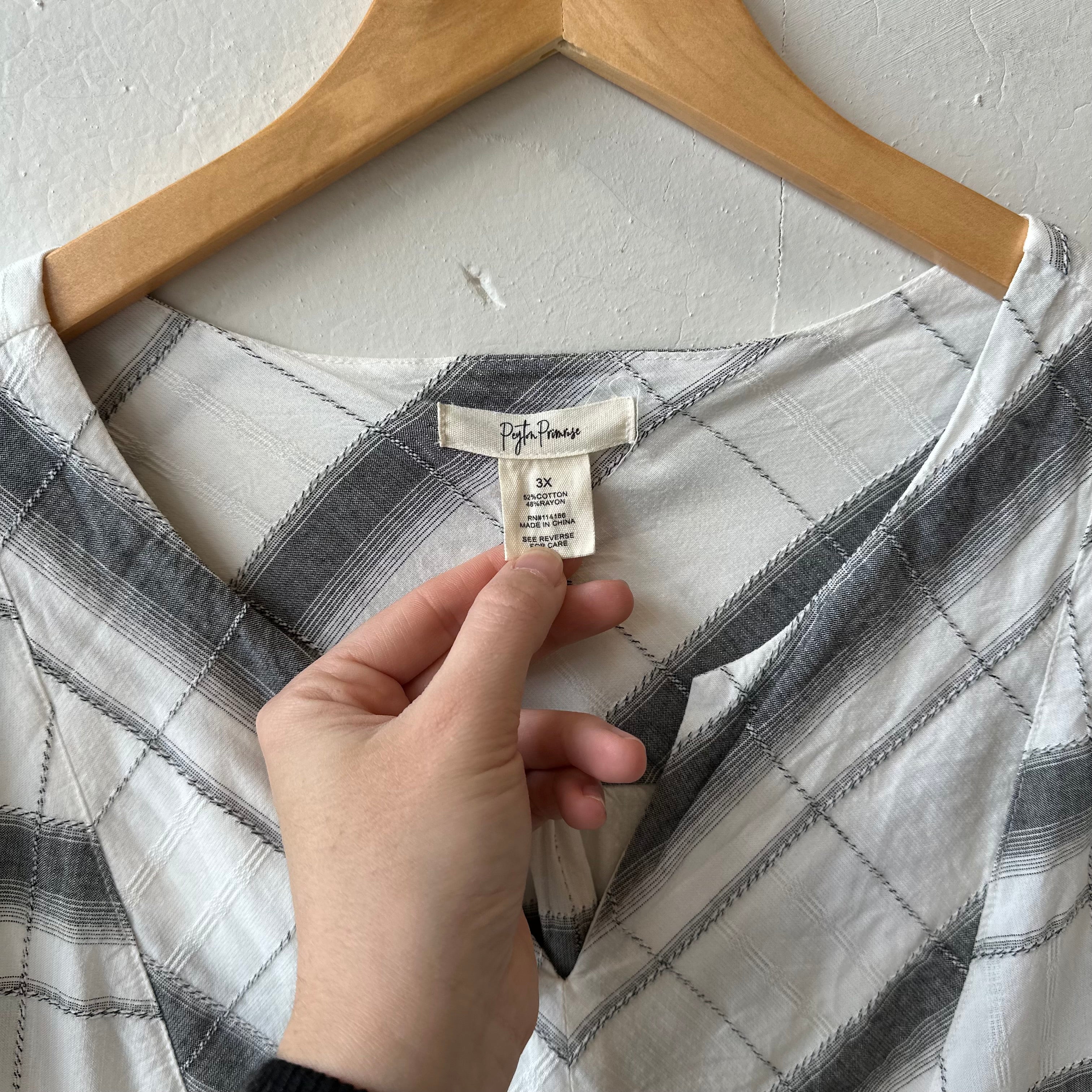 SIZE 3X | Striped Boutique Top