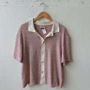 SIZE L | Red Striped Button Up