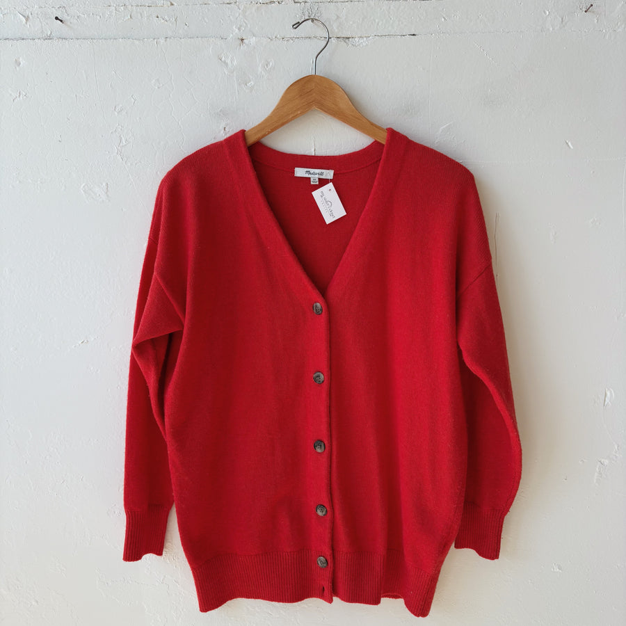 Size XS| Madewell Red Cardigan