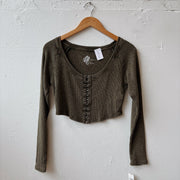 SIZE M | Anthropologie Green Top