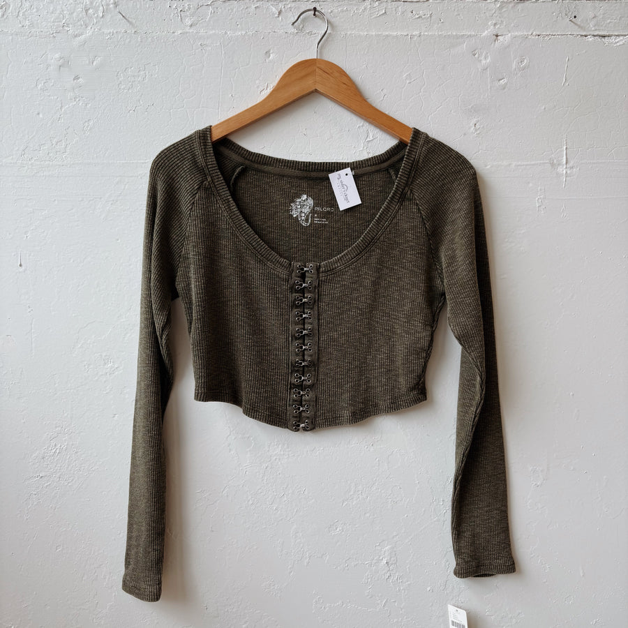 SIZE M | Anthropologie Green Top