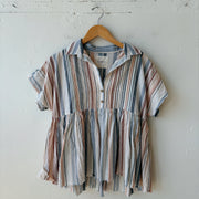 SIZE XS | Striped Babydoll Top