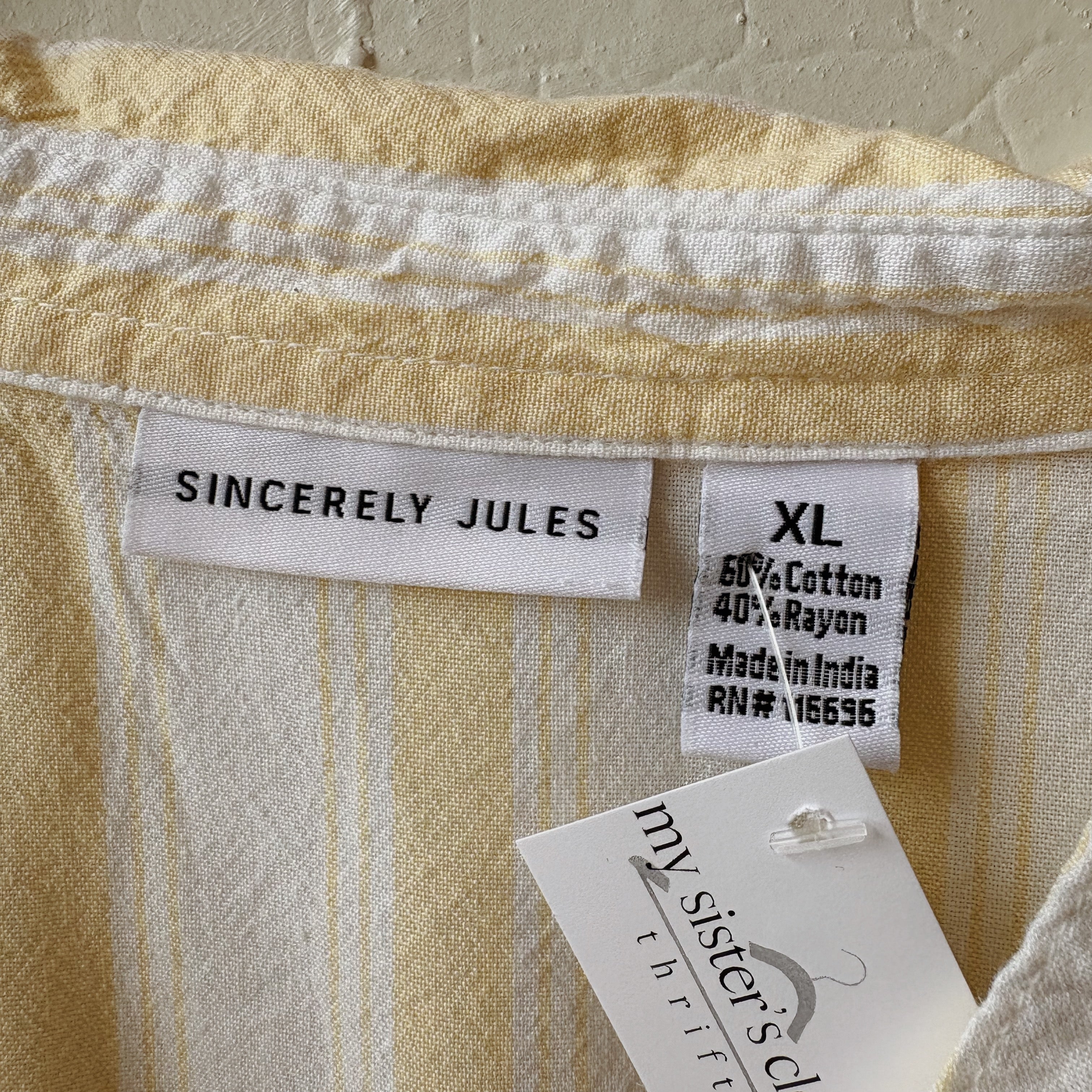 SIZE XL | Yellow Striped Dress