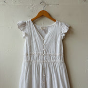 SIZE M | White Button Up Dress