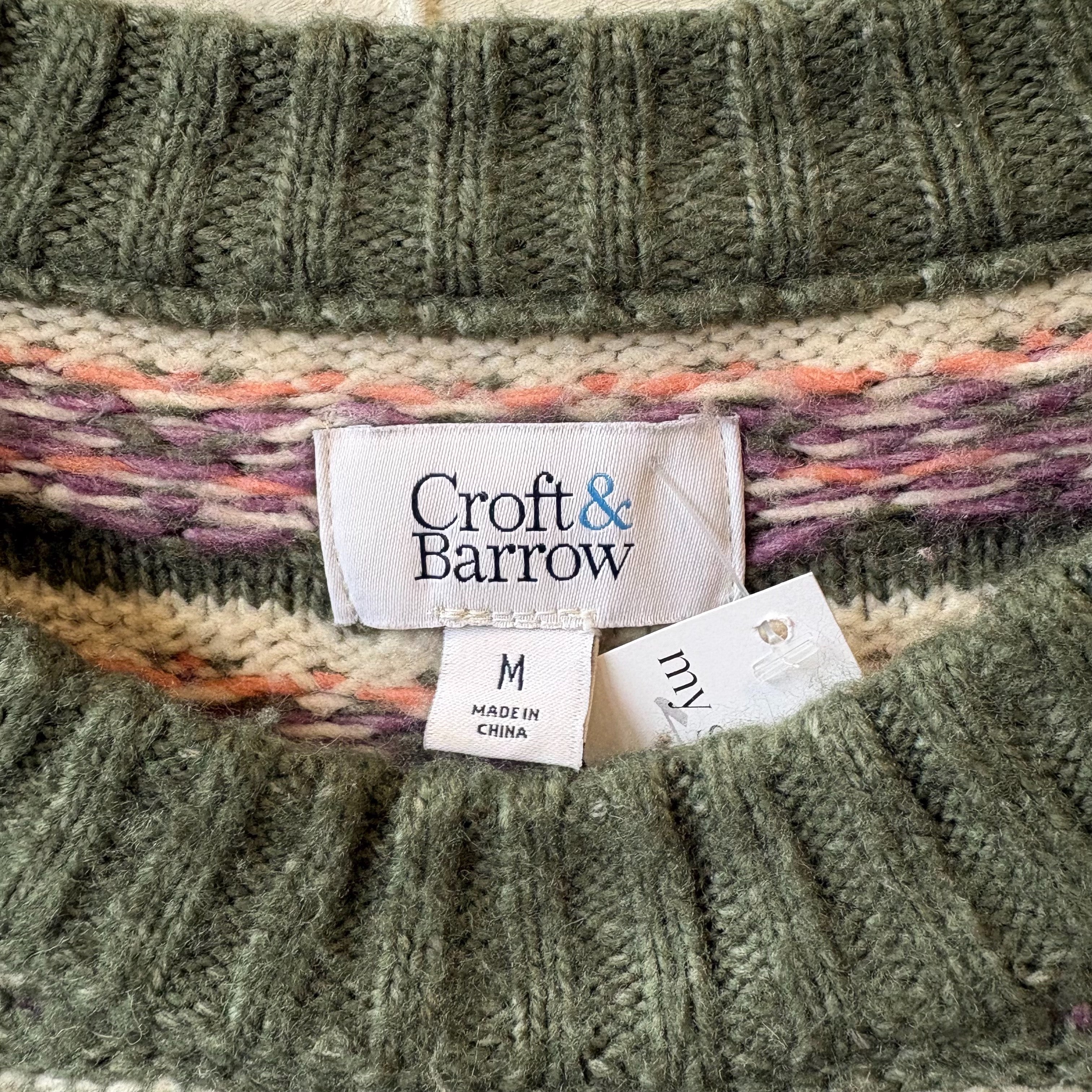 SIZE M | Green Striped Sweater