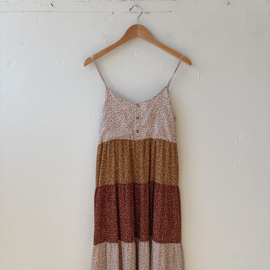 SIZE M | Multicolored Tiered Dress